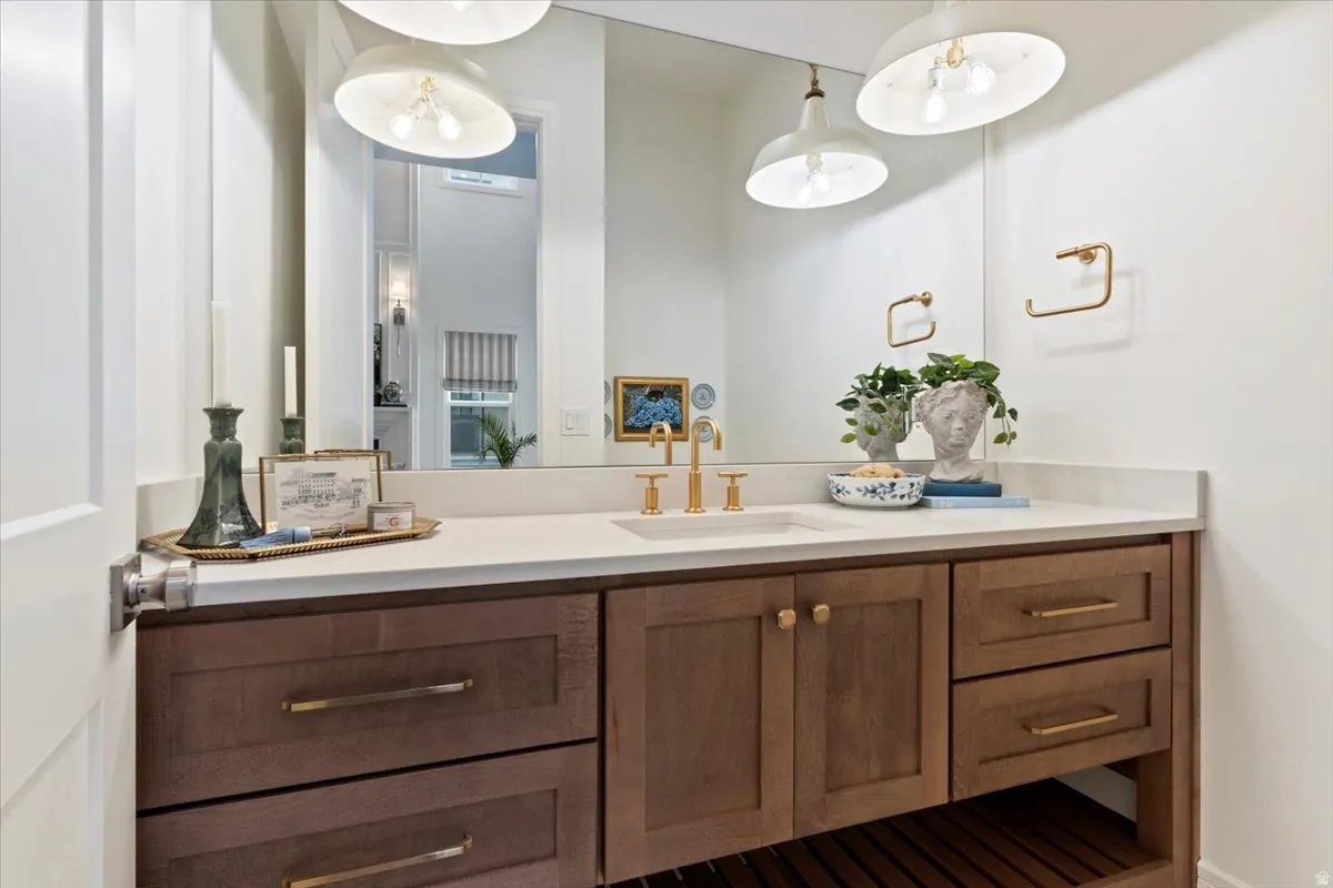 Bathroom featuring vanity