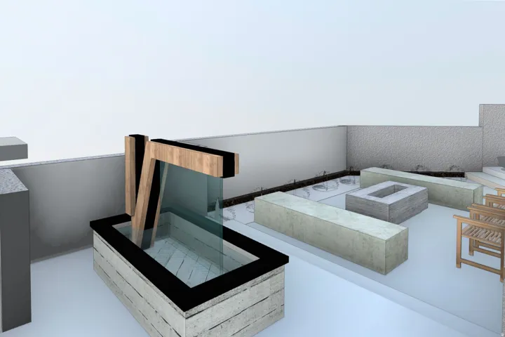 View of patio / terrace featuring a fire pit