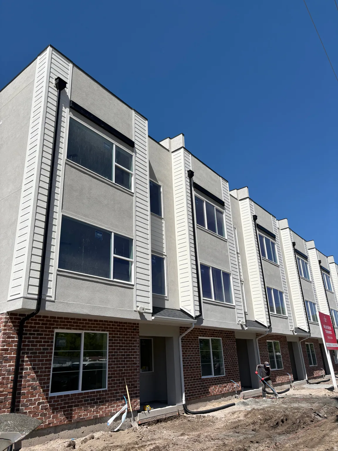 Front of the townhomes