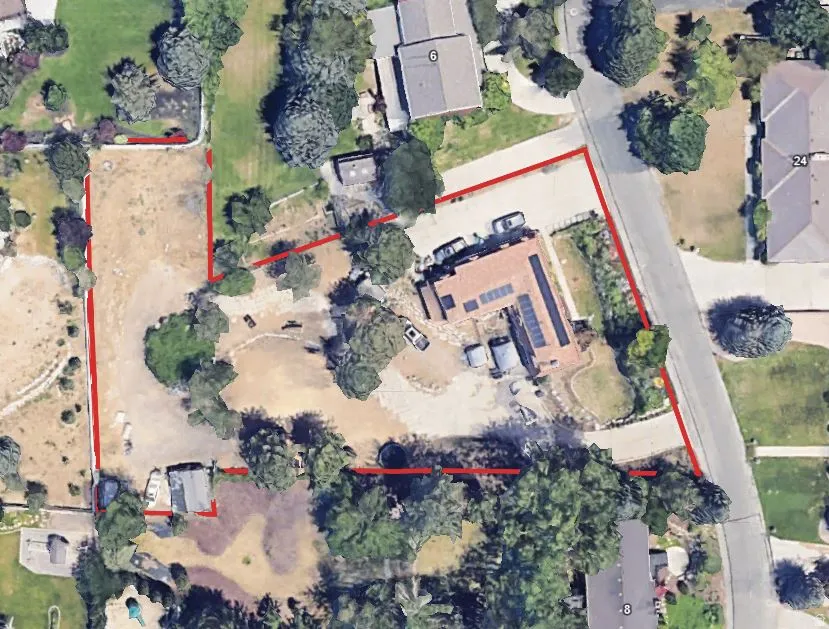 Map / location with property boundaries highlighted