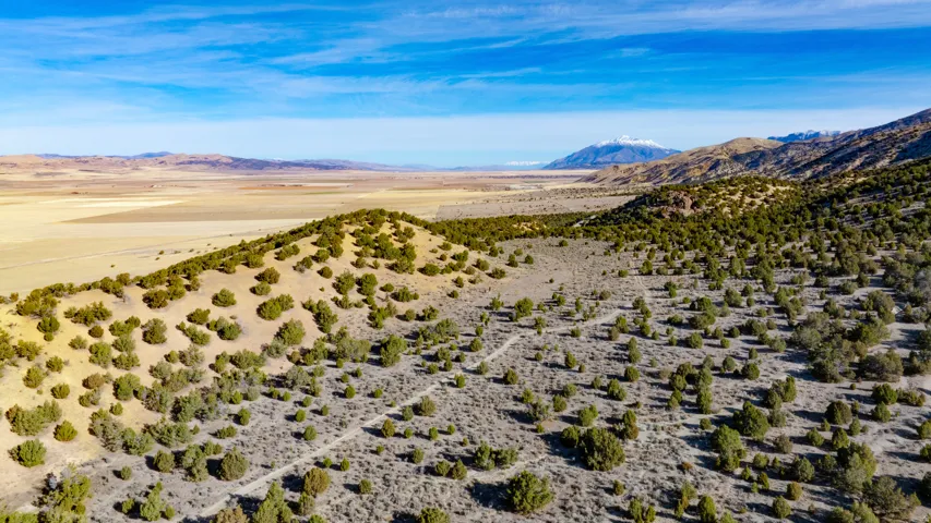 Mountain view with a desert landscape and rural landscape