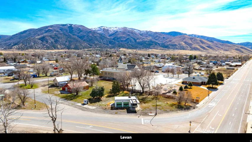 View of mountain background with nearby suburban area