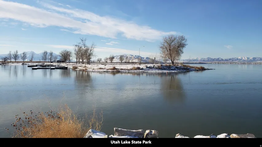 Water view with a mountainous background