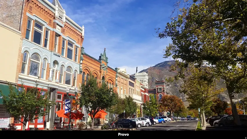 View of building exterior featuring a mountain view