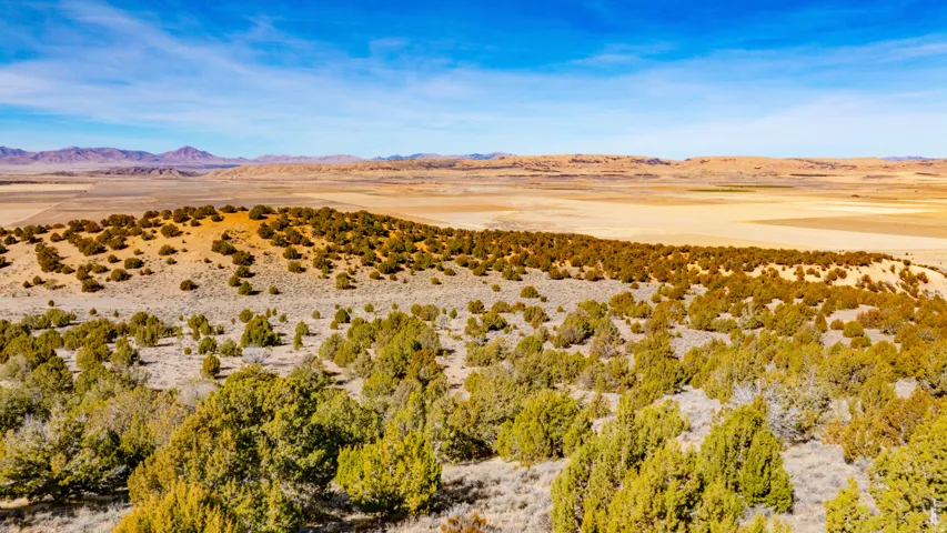 Mountain view with a desert landscape and rural landscape