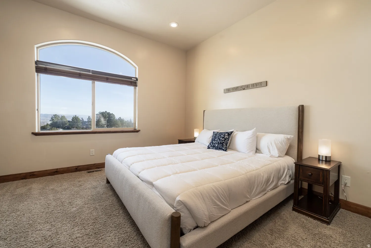 Bedroom featuring carpet floors and recessed lighting