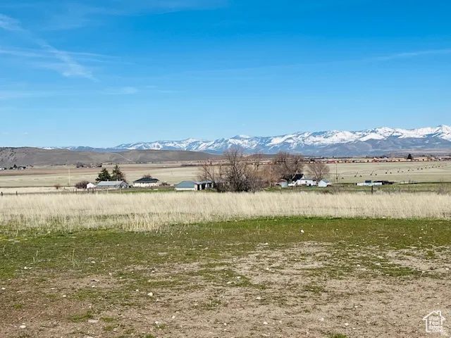 Mountain view with rural landscape