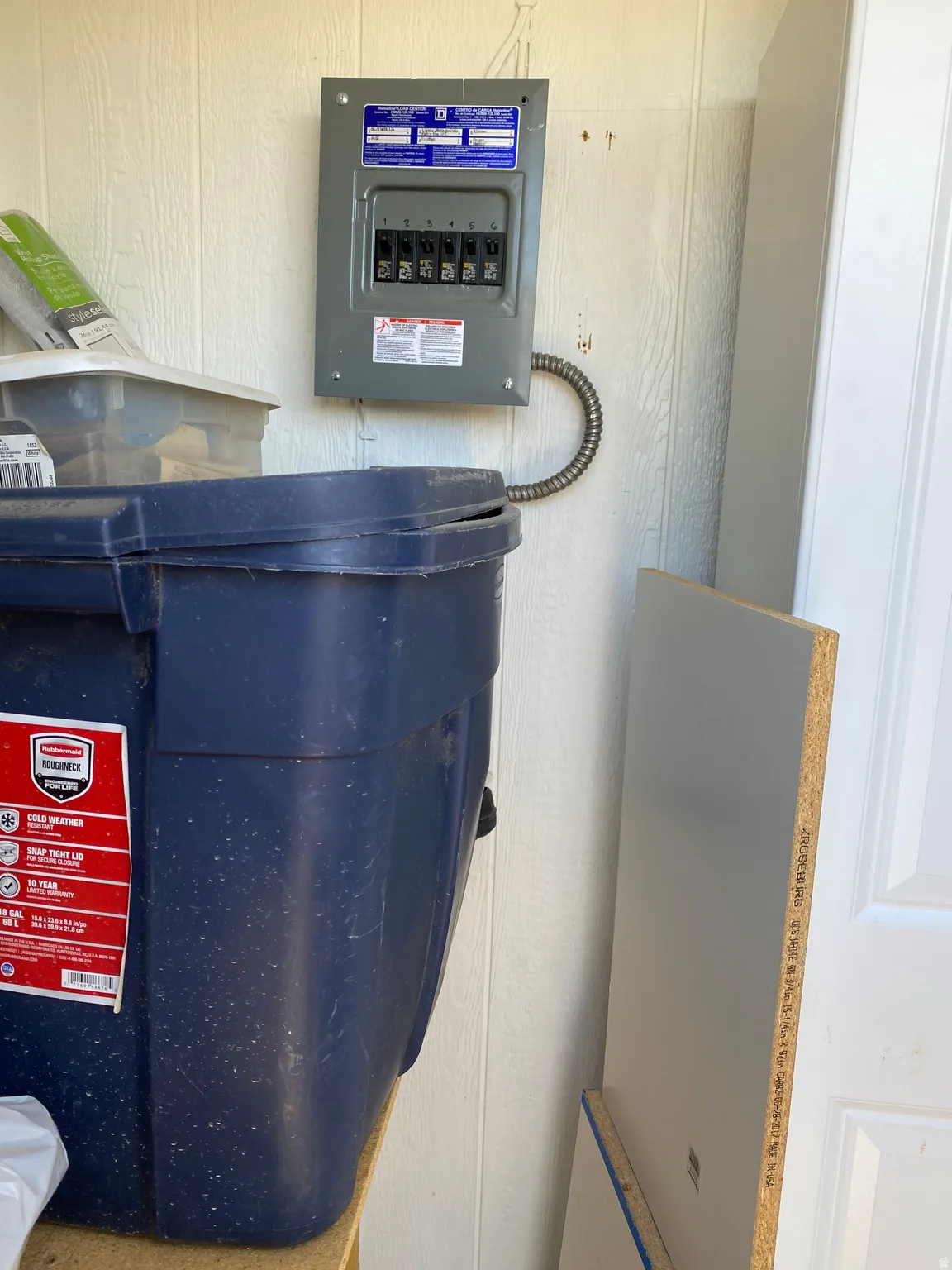 Detailed view of electric panel