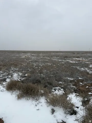 Snowy yard featuring a rural view