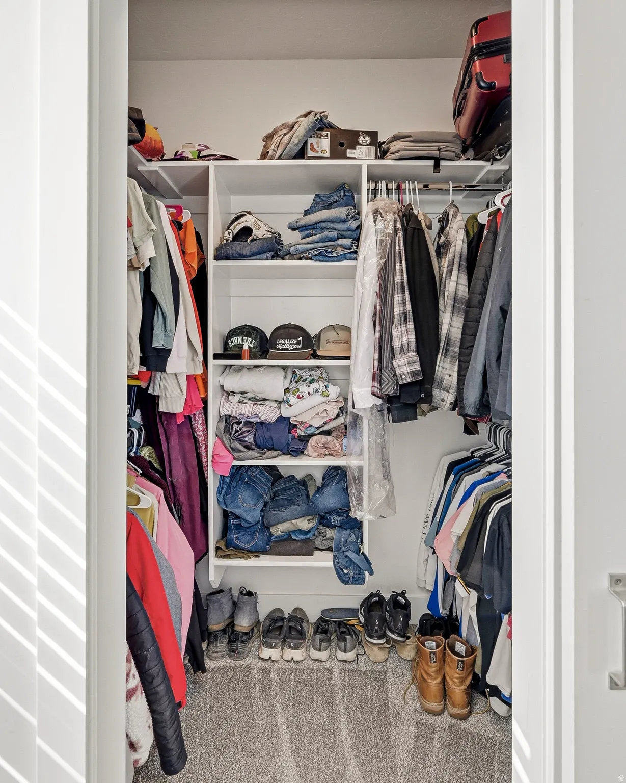 View of walk in closet