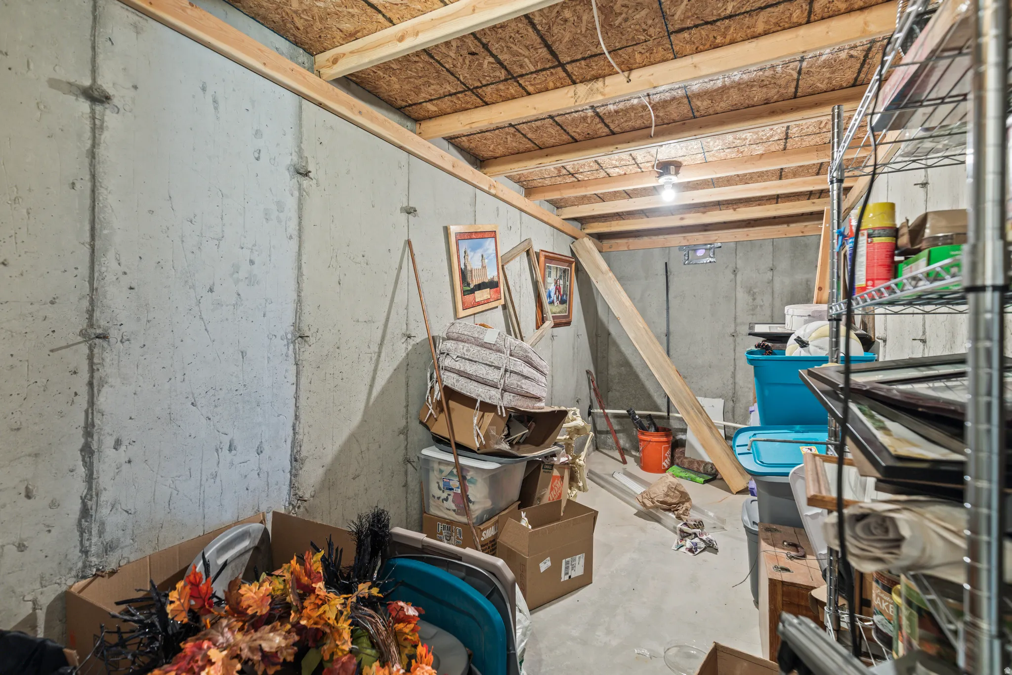 View of unfinished below grade area