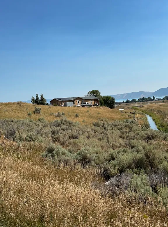 View of local wilderness with rural landscape and a mountainous background
