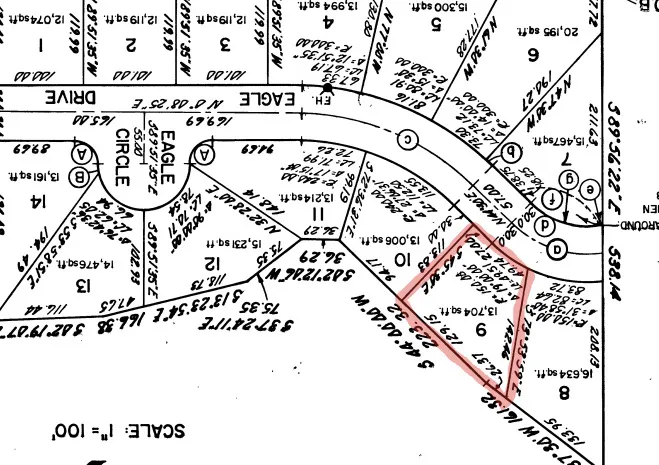 Map of parcels