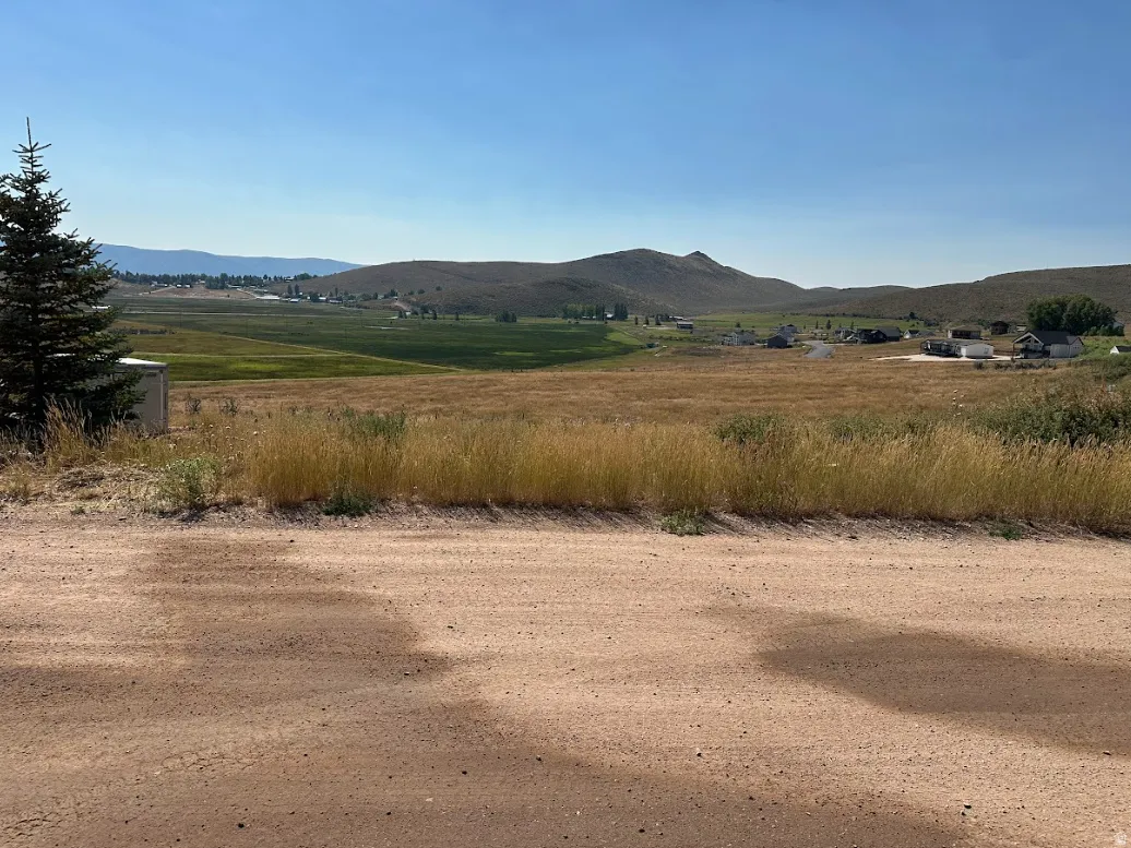 Mountain view with rural landscape
