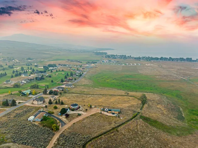 Aerial view at dusk of a view of rural / pastoral area