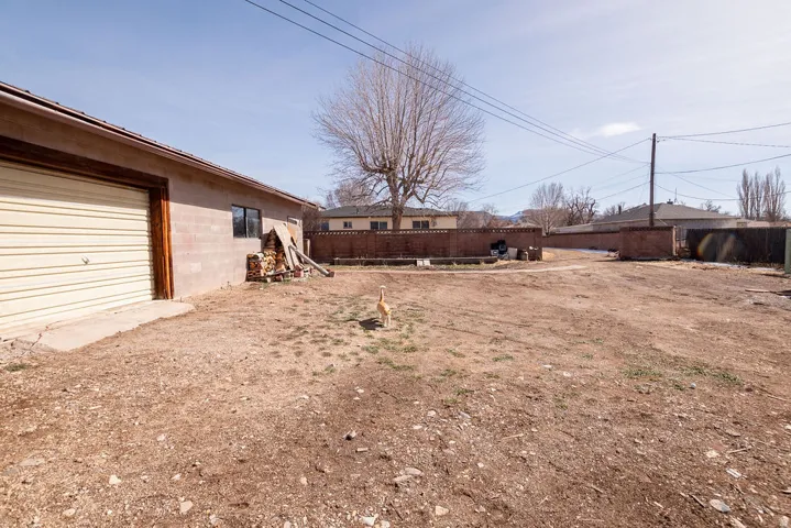 View of fenced yard