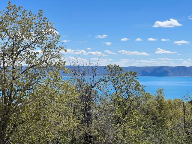 Water view with a mountainous background
