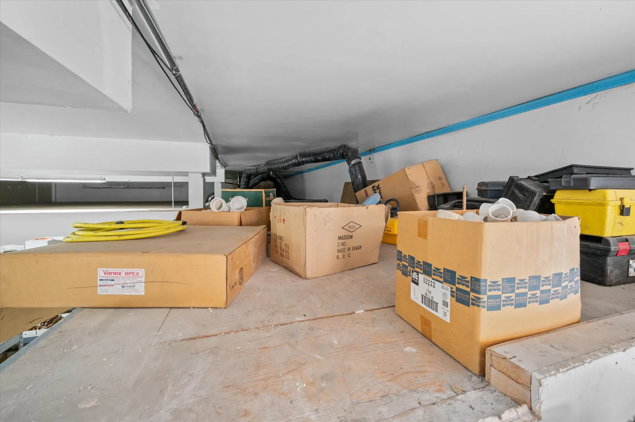 View of loft storage area
