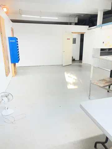 emptied storage room