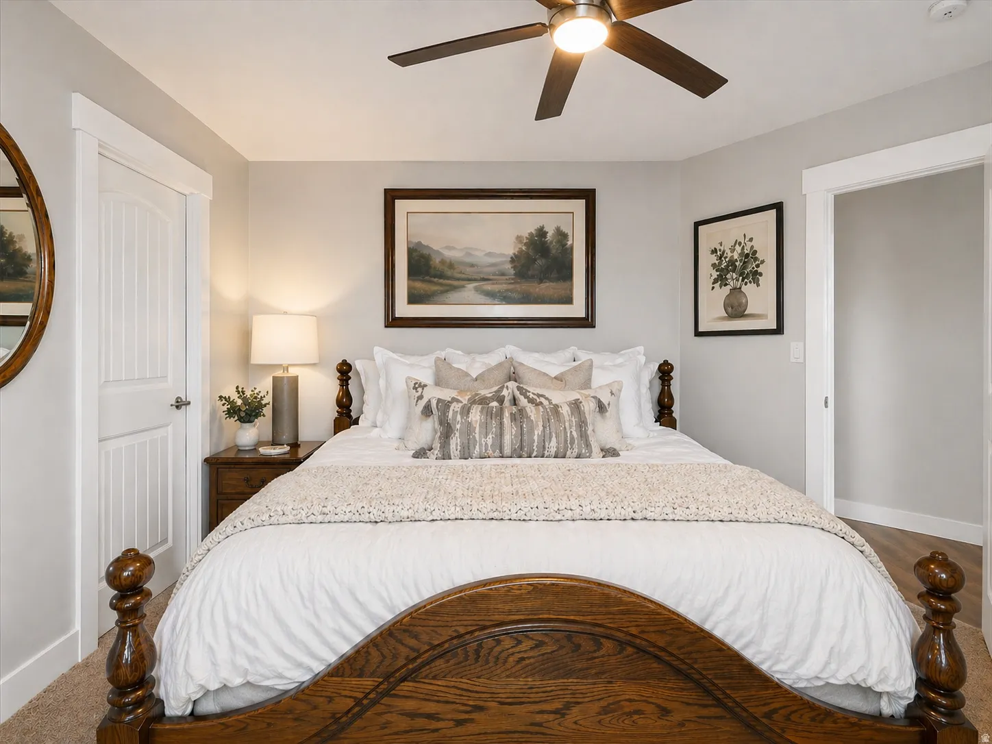 Bedroom featuring baseboards and ceiling fan