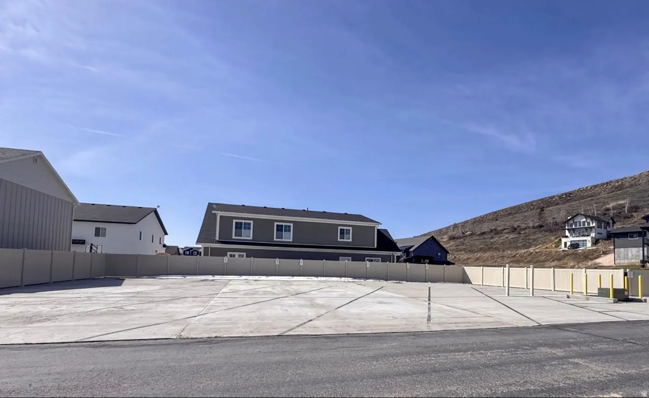 View of asphalt street with a mountain view