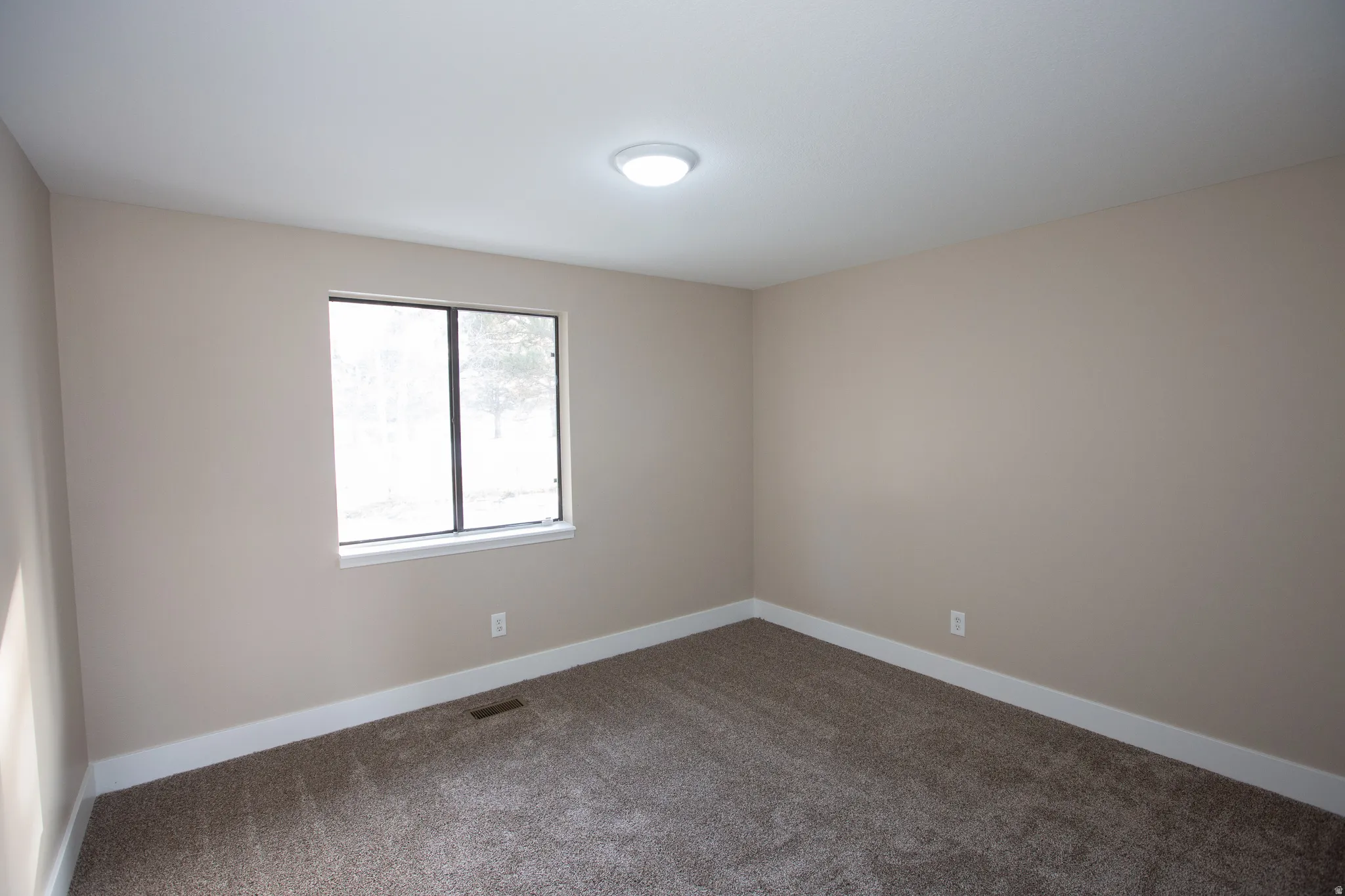 Main level bedroom featuring carpet floors and baseboards
