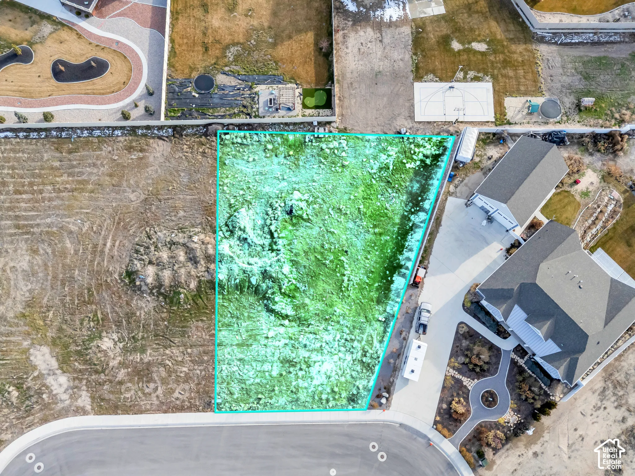View of property location with property parcel outlined