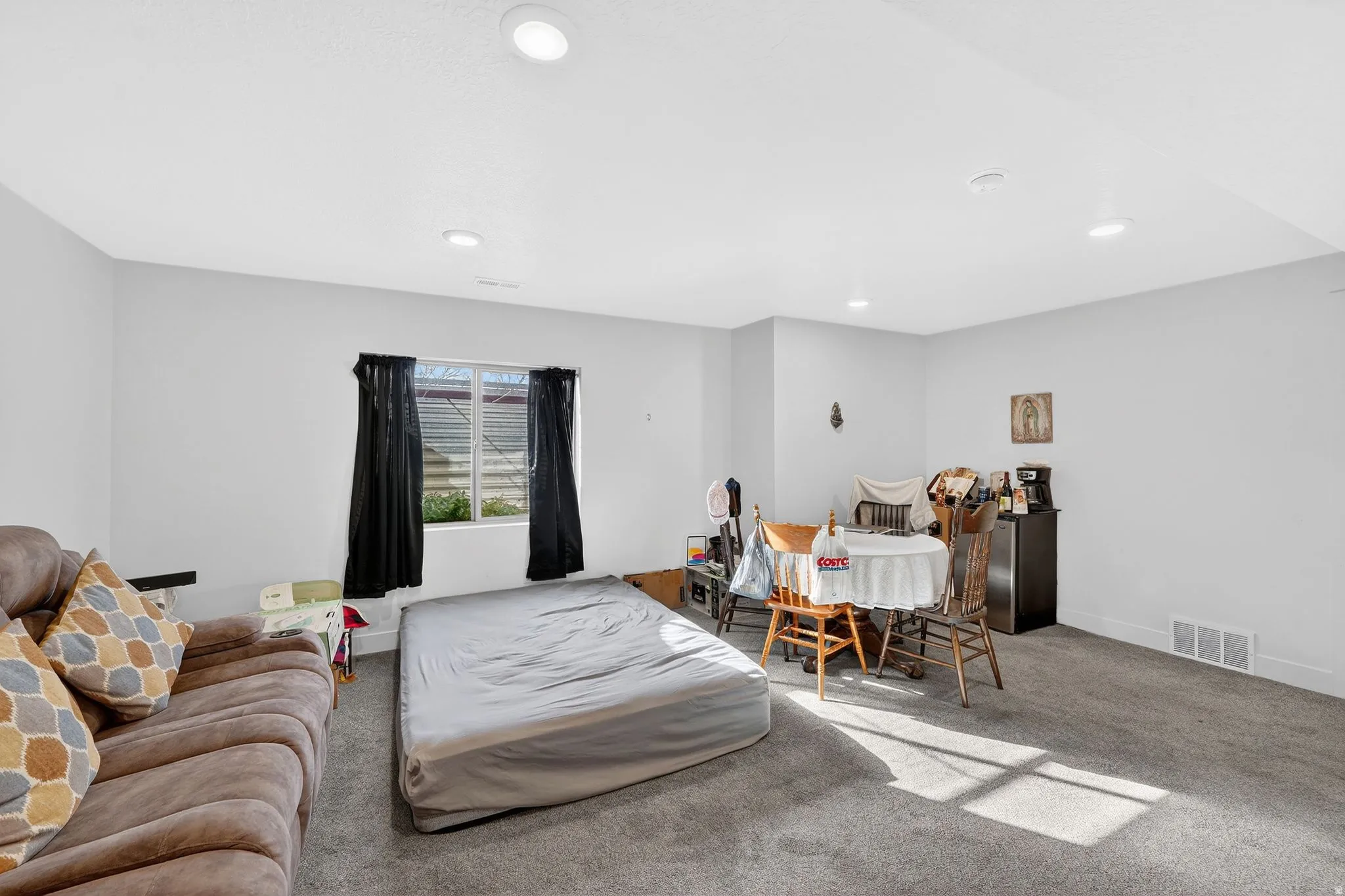Bedroom featuring carpet and recessed lighting