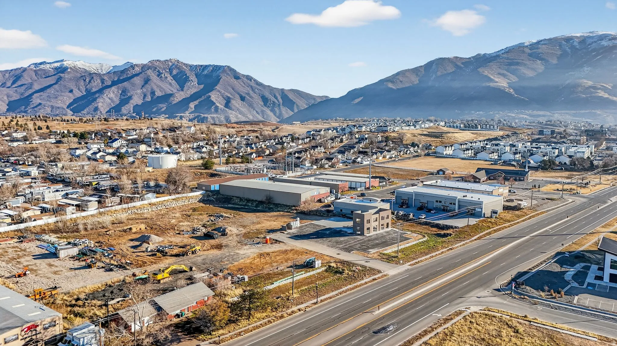 Mountain view featuring nearby suburban area