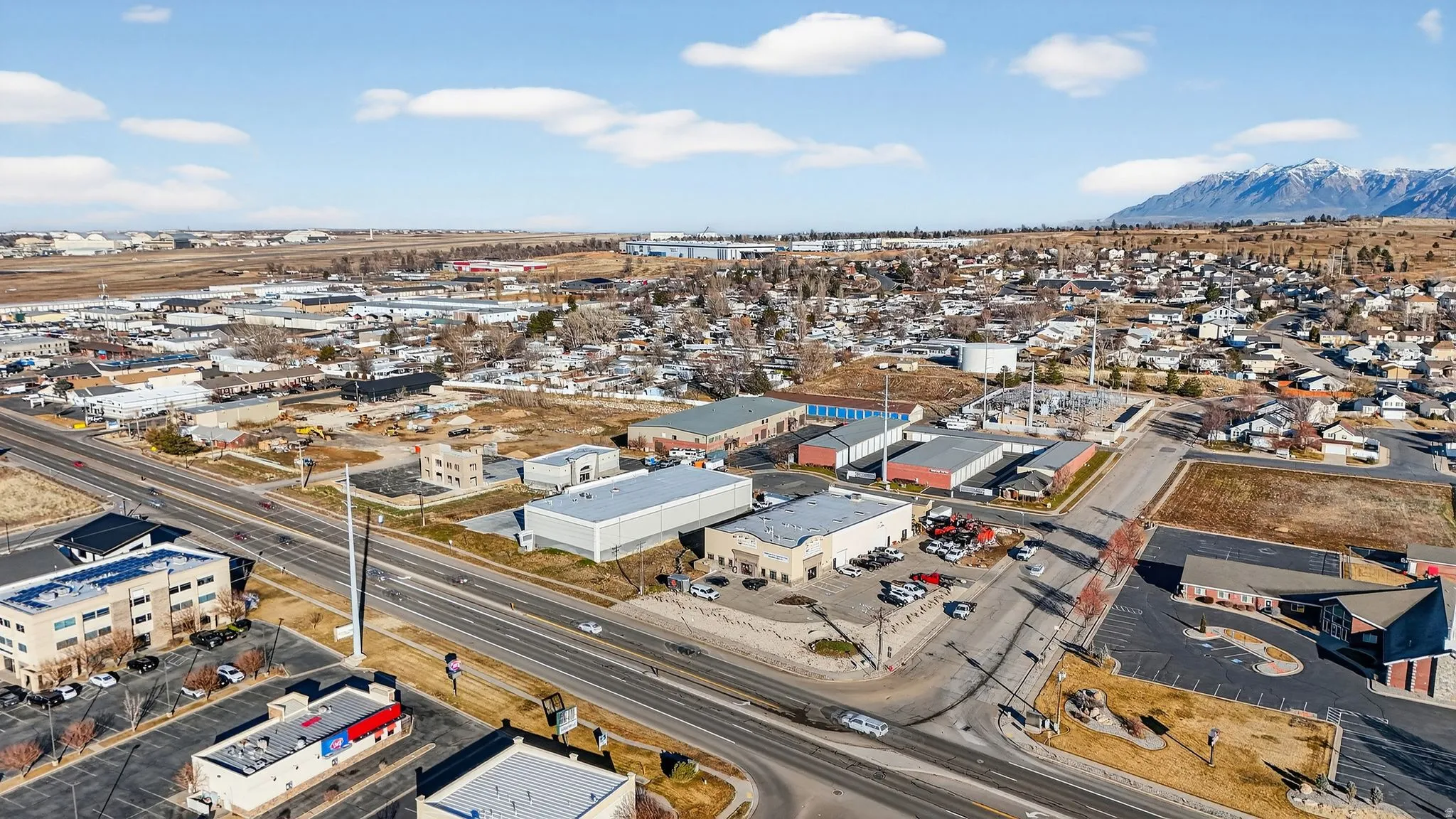 Aerial overview of property's location