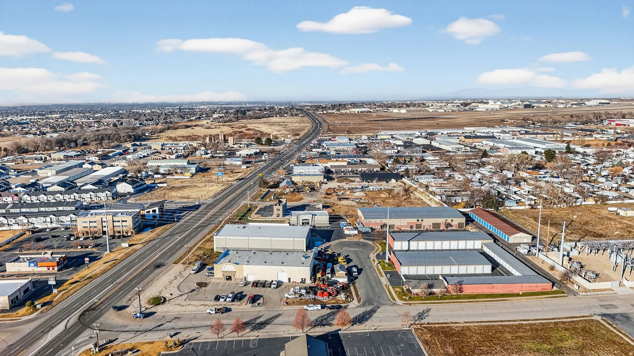 Aerial view of property's location