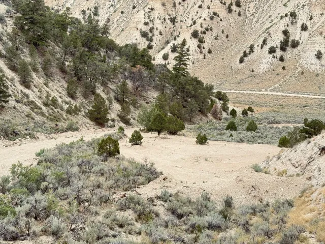 View of mountain background featuring a desert landscape and rural landscape