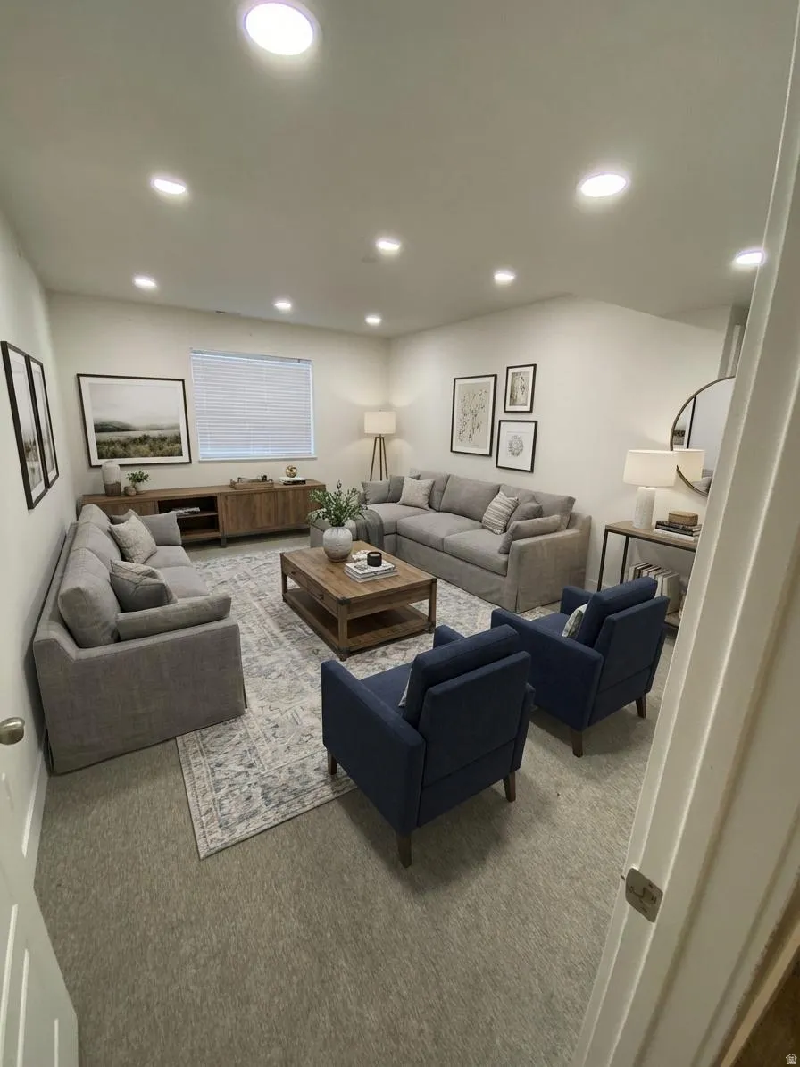 AI Basement Family Room to show possibilities.