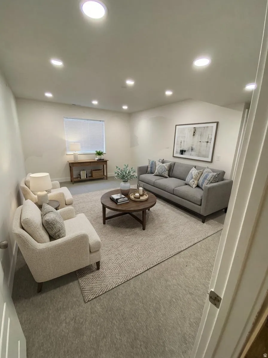 AI Basement Family Room to show possibilities.