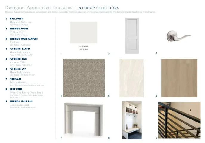 Designer appointed finishes