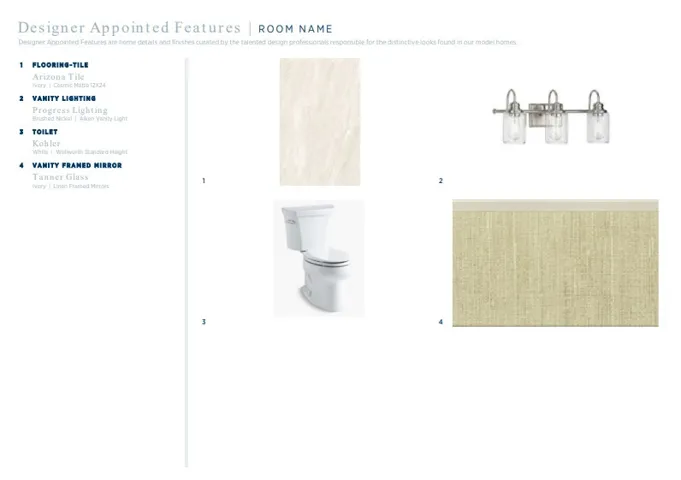 Designer appointed finishes