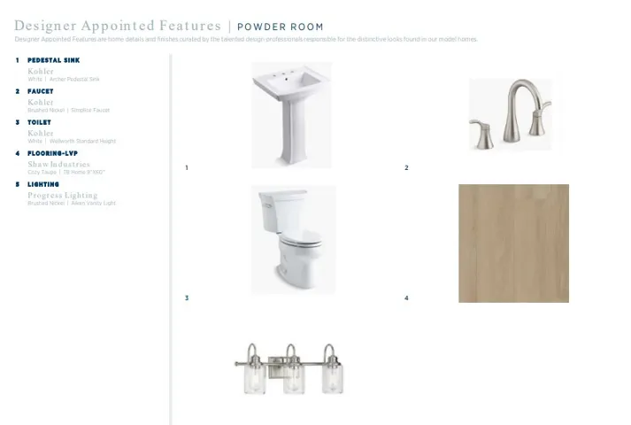 Designer appointed finishes