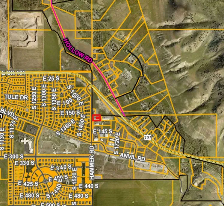 Aerial overview of property's location