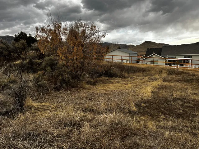 View of yard featuring a mountain view