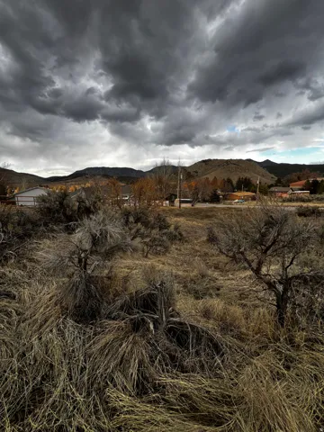 Mountain view with rural landscape