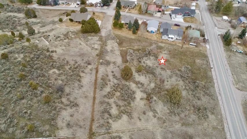 Aerial view of residential area