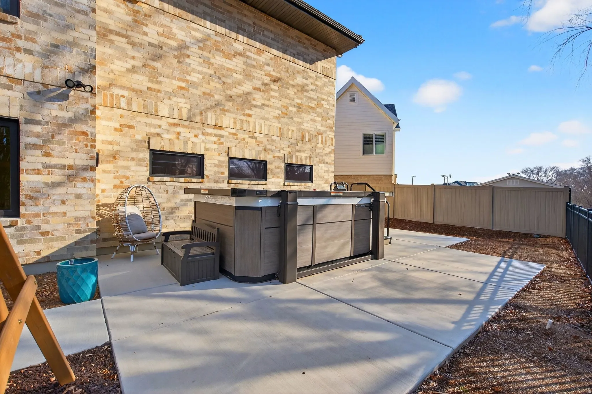 Large patio-swim spa