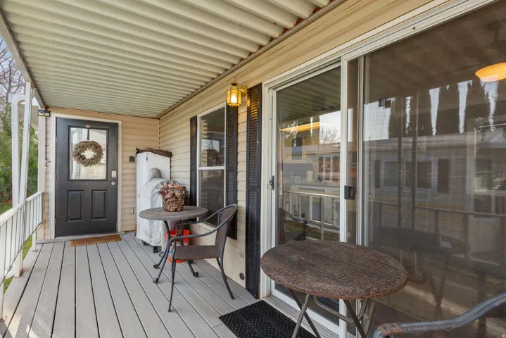 View of wooden deck