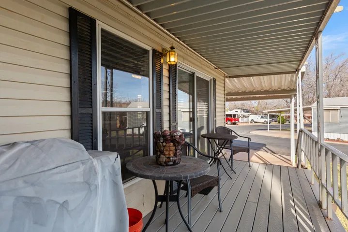 Porch with area for grilling
