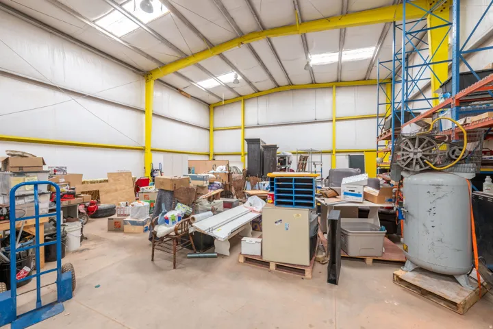 Garage featuring a workshop area