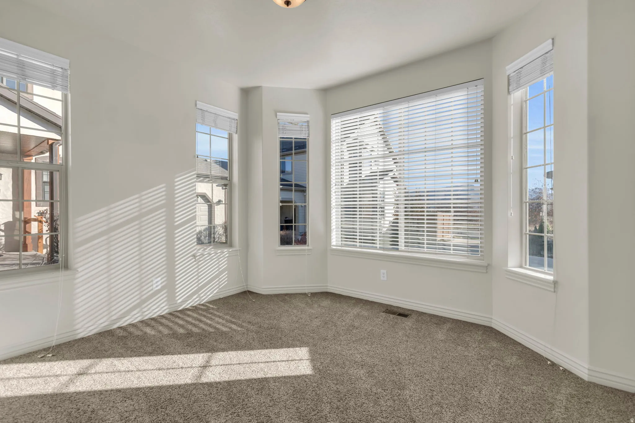 Spare room with carpet floors and healthy amount of natural light