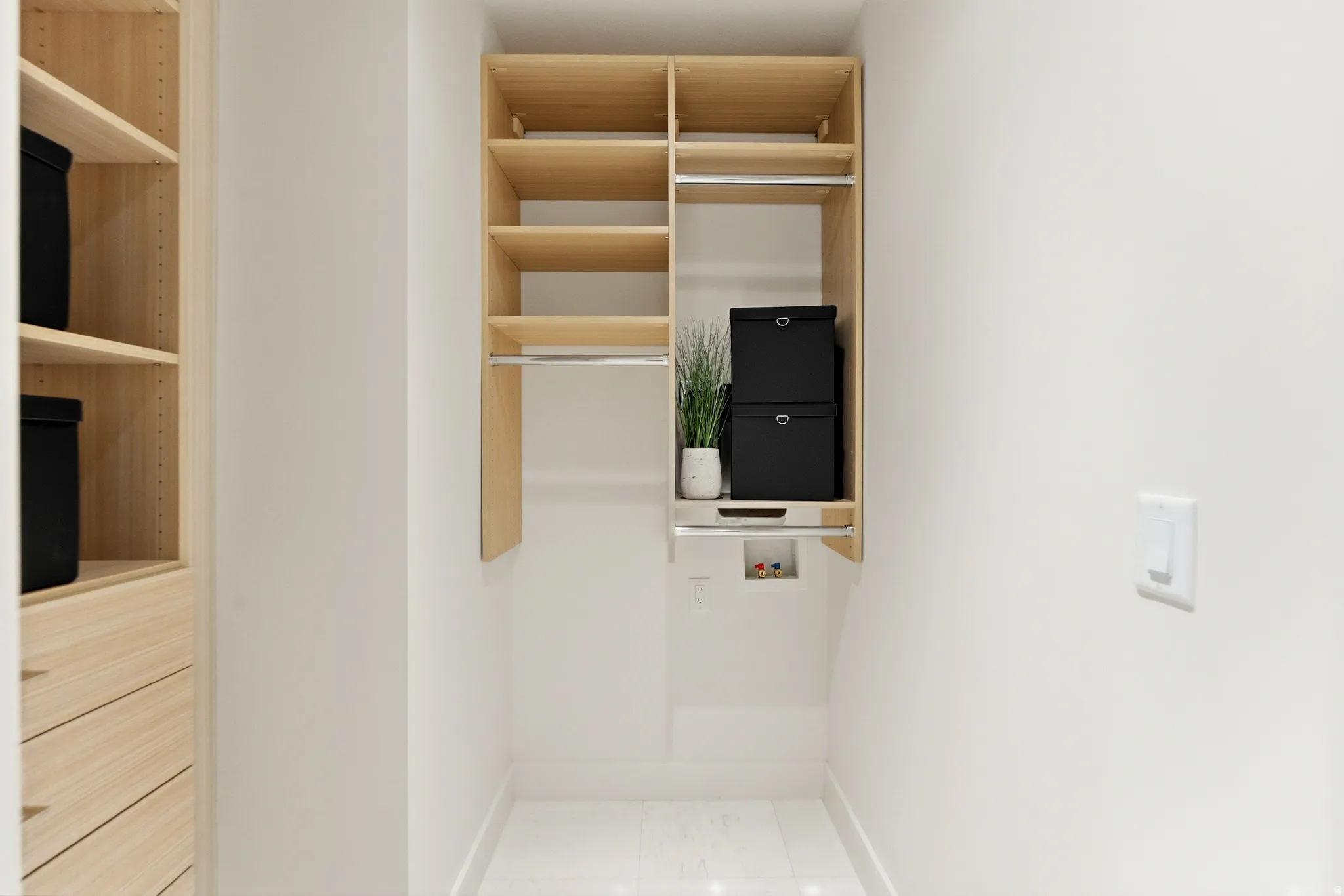 View of walk in closet