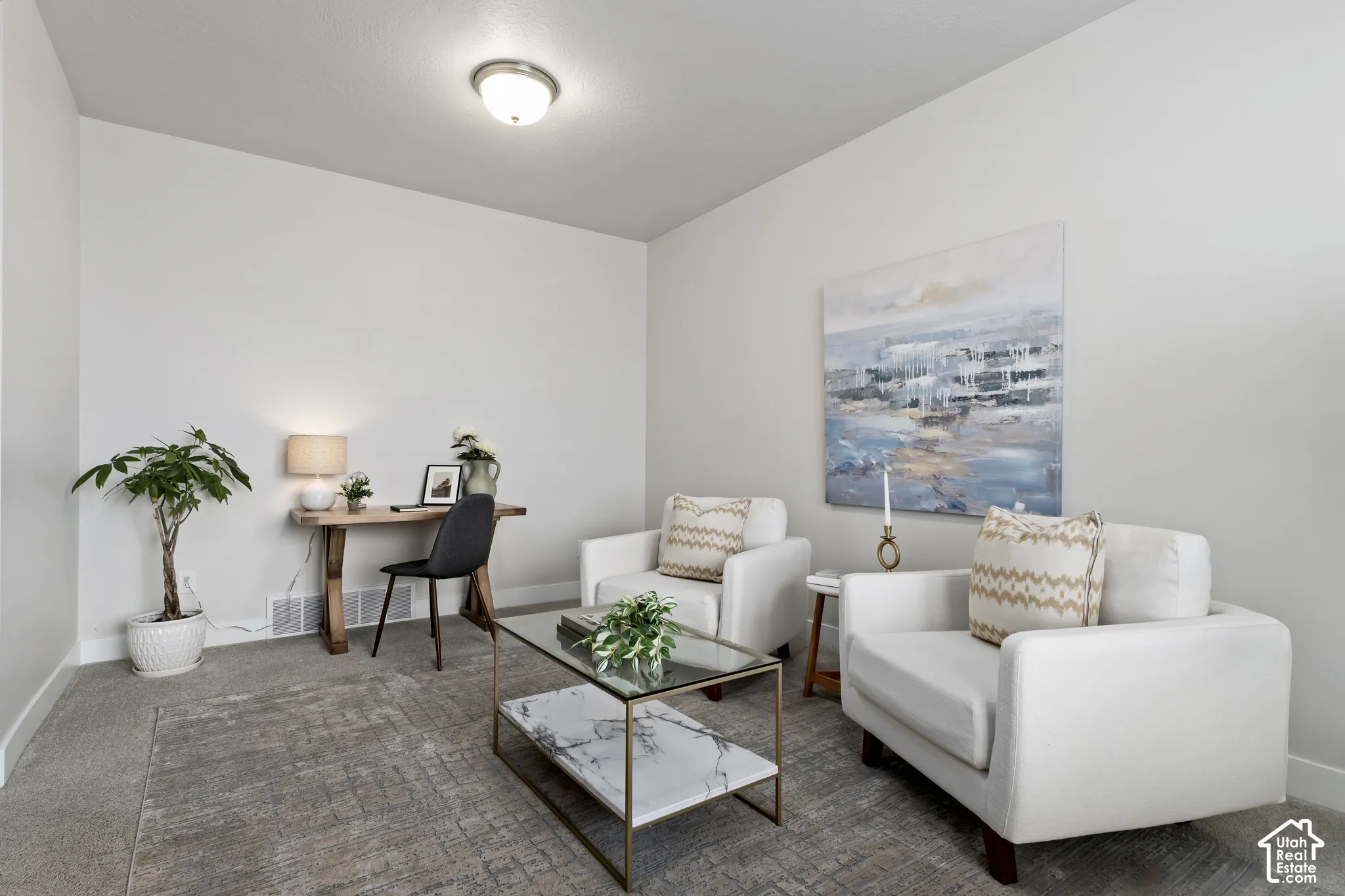 Additional main-level flex room ideal for a home office, music room, or formal sitting area.