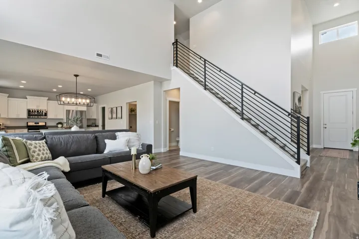 Spacious primary bathroom showcasing the walk-in shower, soaking tub, and functional layout.