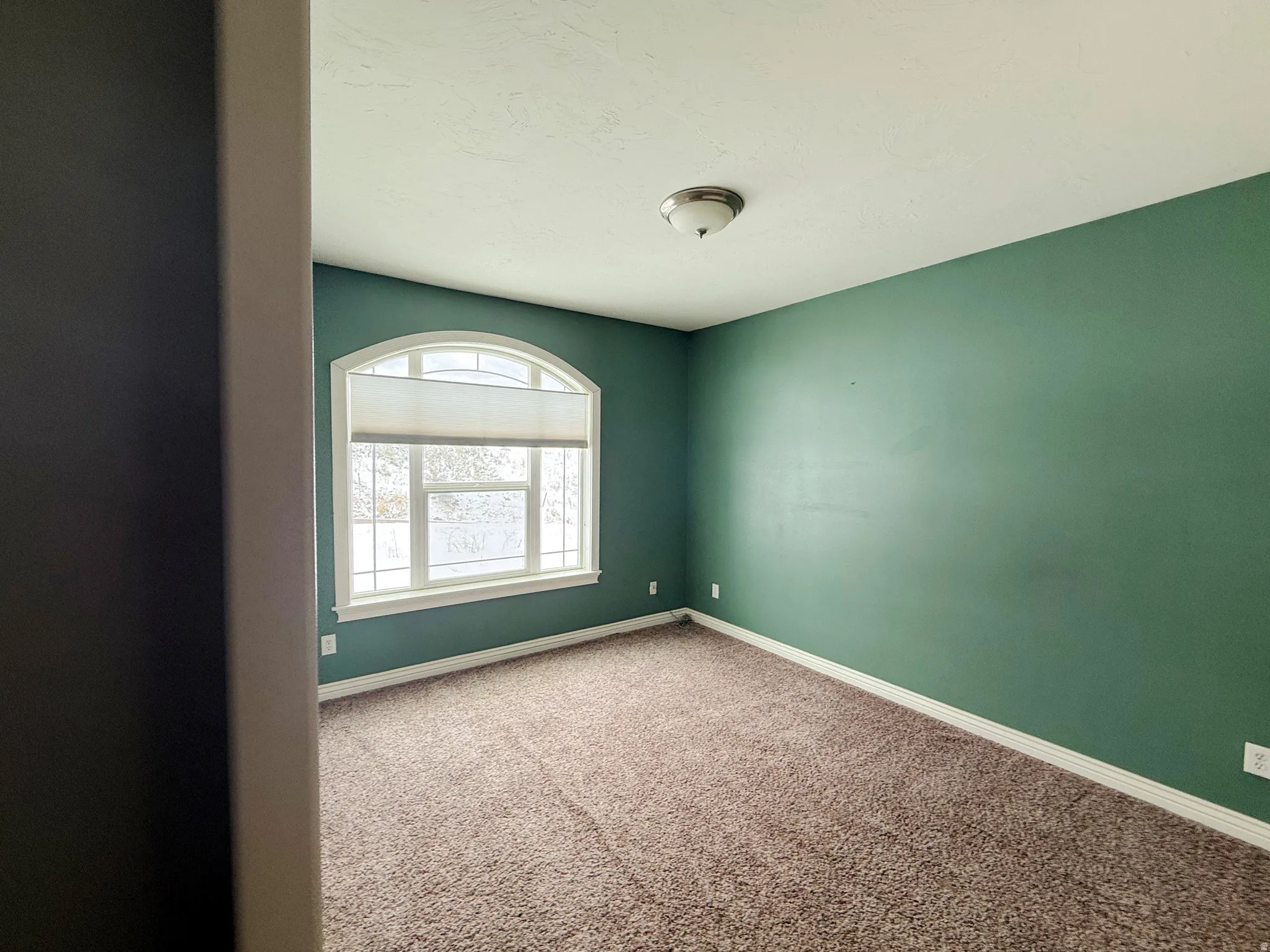 Empty room with baseboards and carpet floors